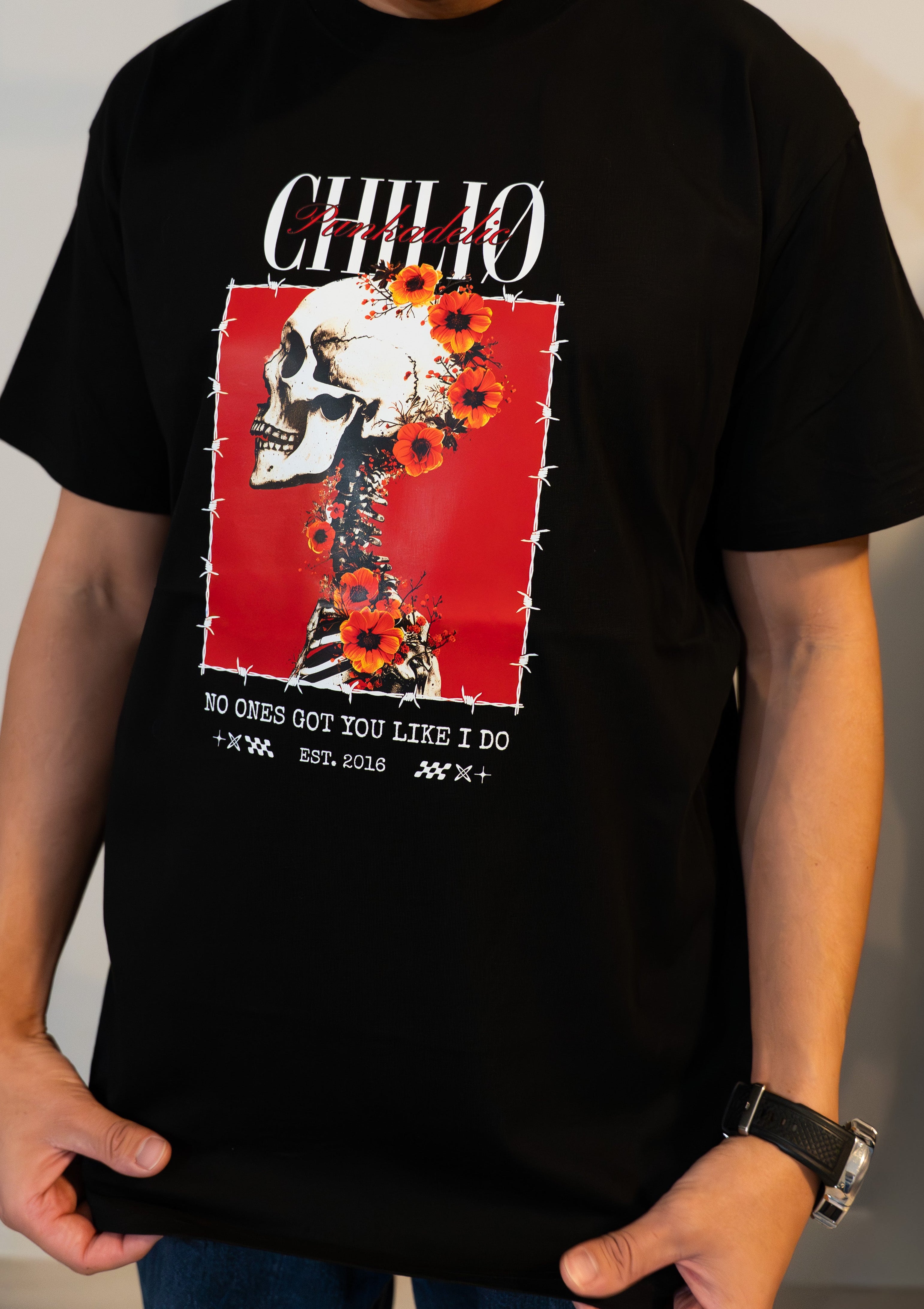 T-shirt - skullflower