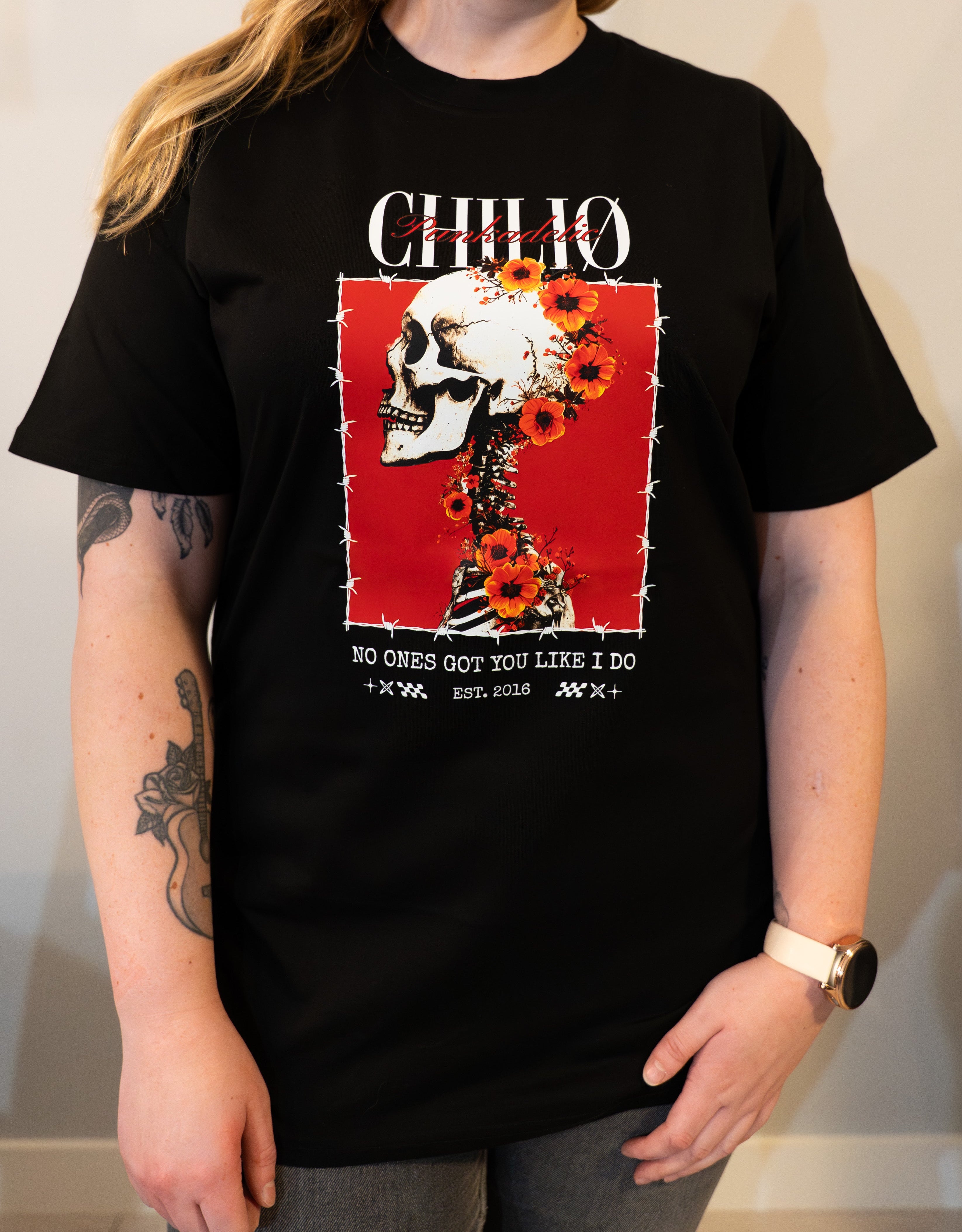 T-shirt - skullflower